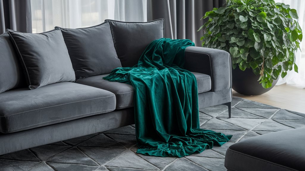 szmaragdowa zieleń i szara elegancja